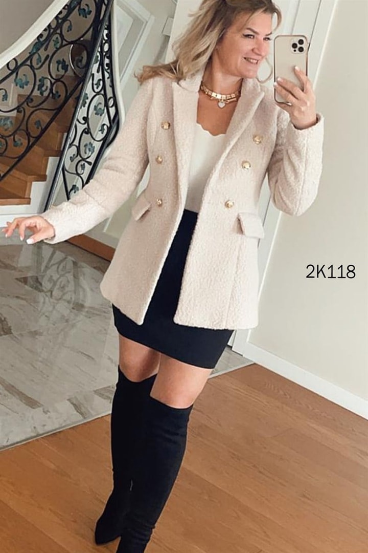 Buklet Kumaş Blazer Ceket