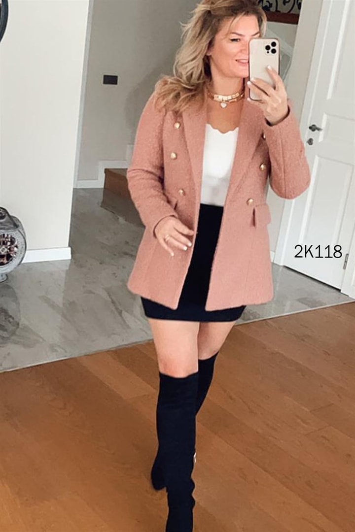 Buklet Kumaş Blazer Ceket