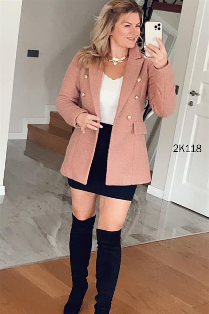 Buklet Kumaş Blazer Ceket
