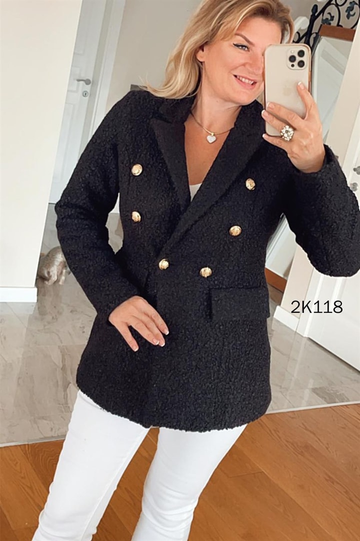Buklet Kumaş Blazer Ceket