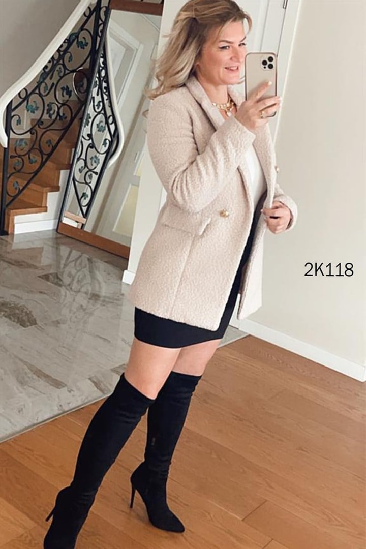 Buklet Kumaş Blazer Ceket