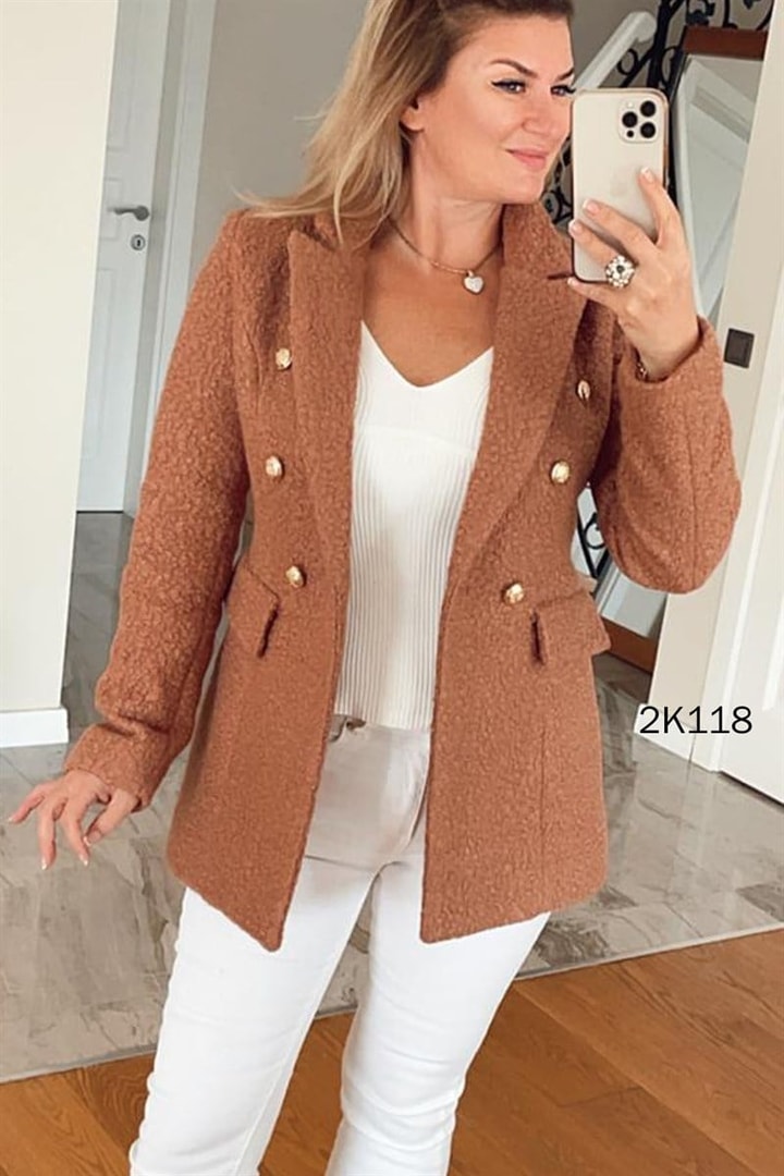 Buklet Kumaş Blazer Ceket