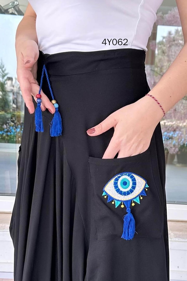 Cebi Nakışlı Viskon Torba Etek