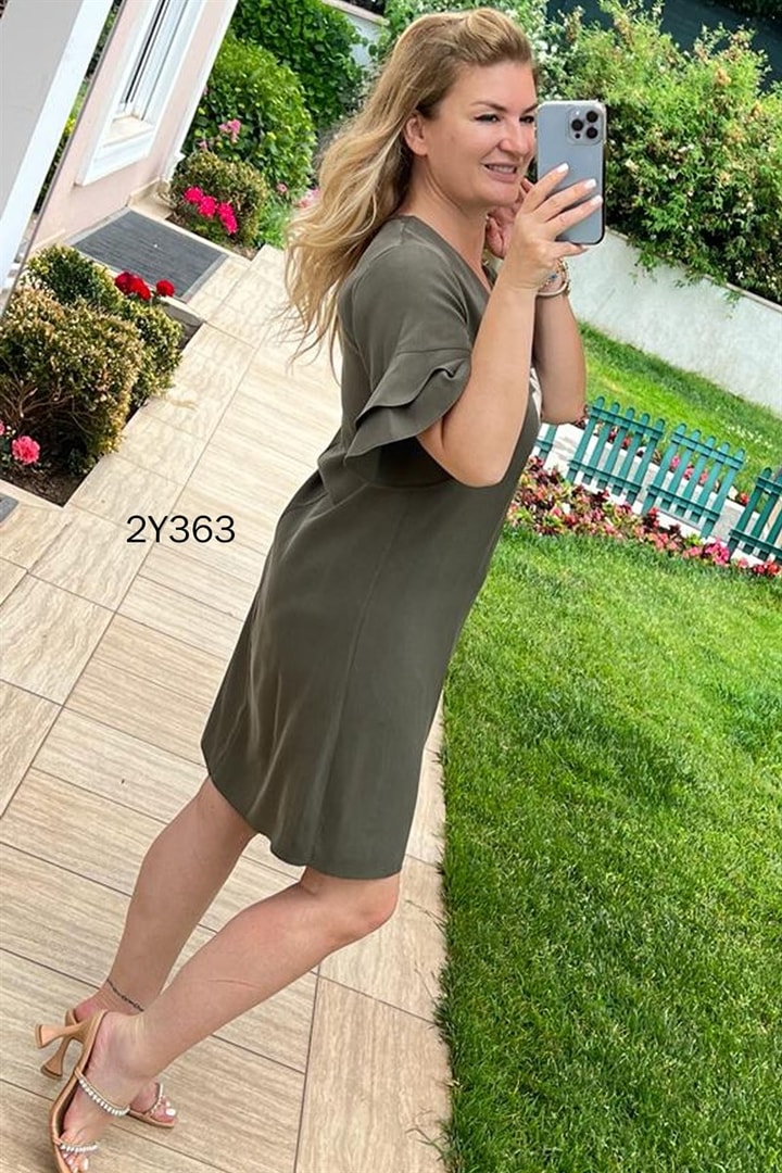 Çiçek Baskılı Tensel Elbise