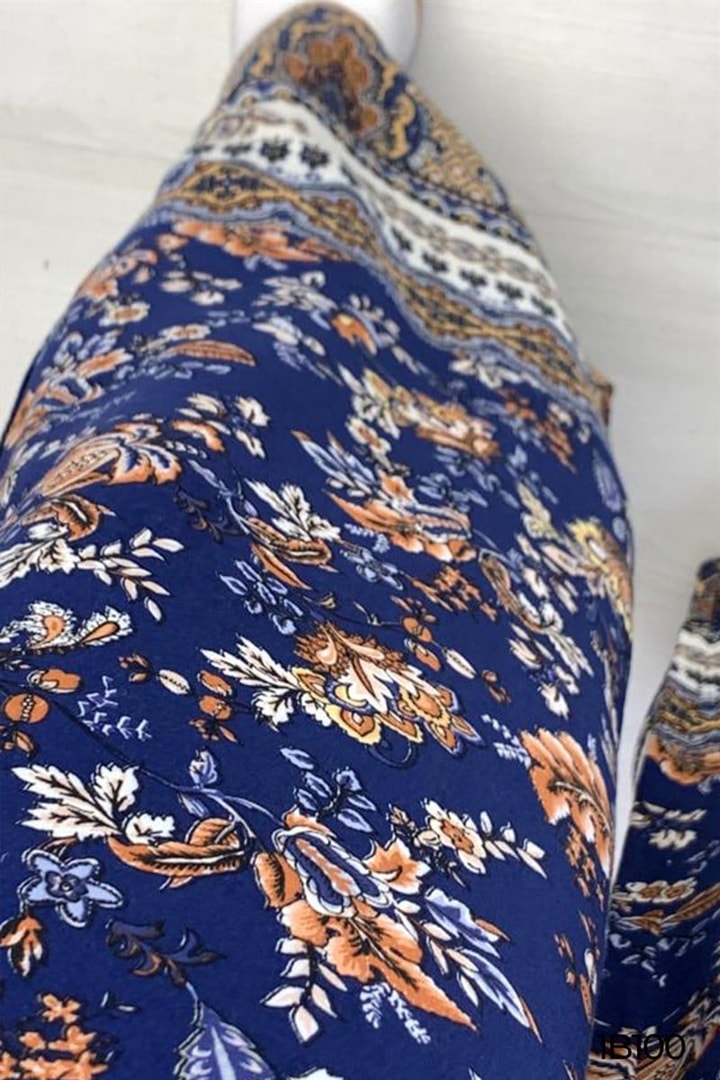 Çiçek Desenli Pantolon