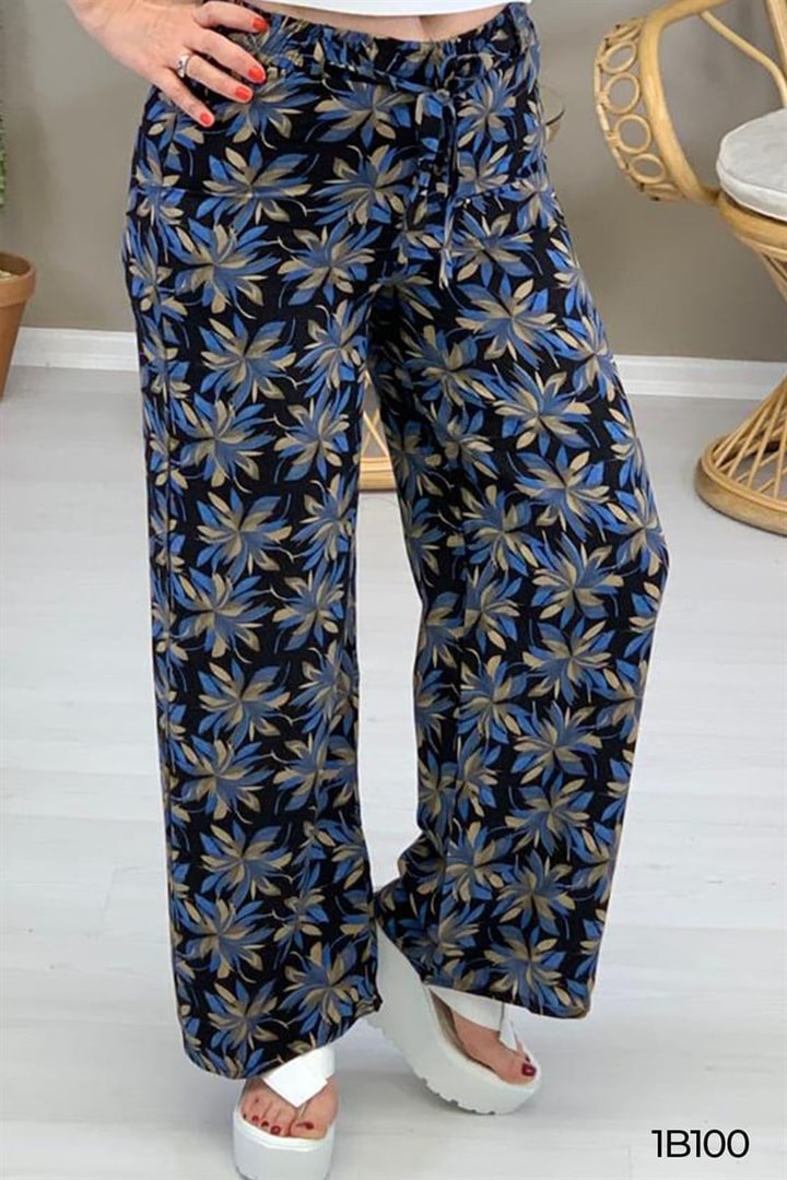 Çiçek Desenli Pantolon