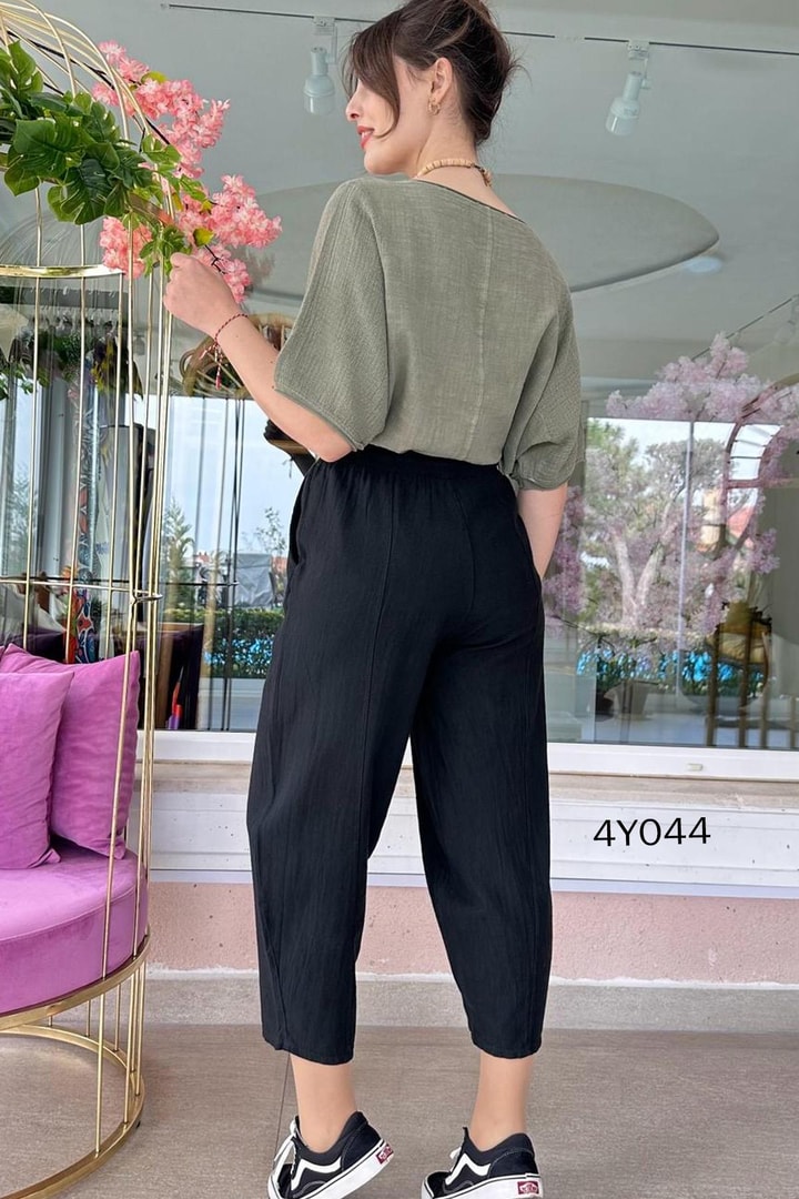 Çimalı Harem Keten Pantolon