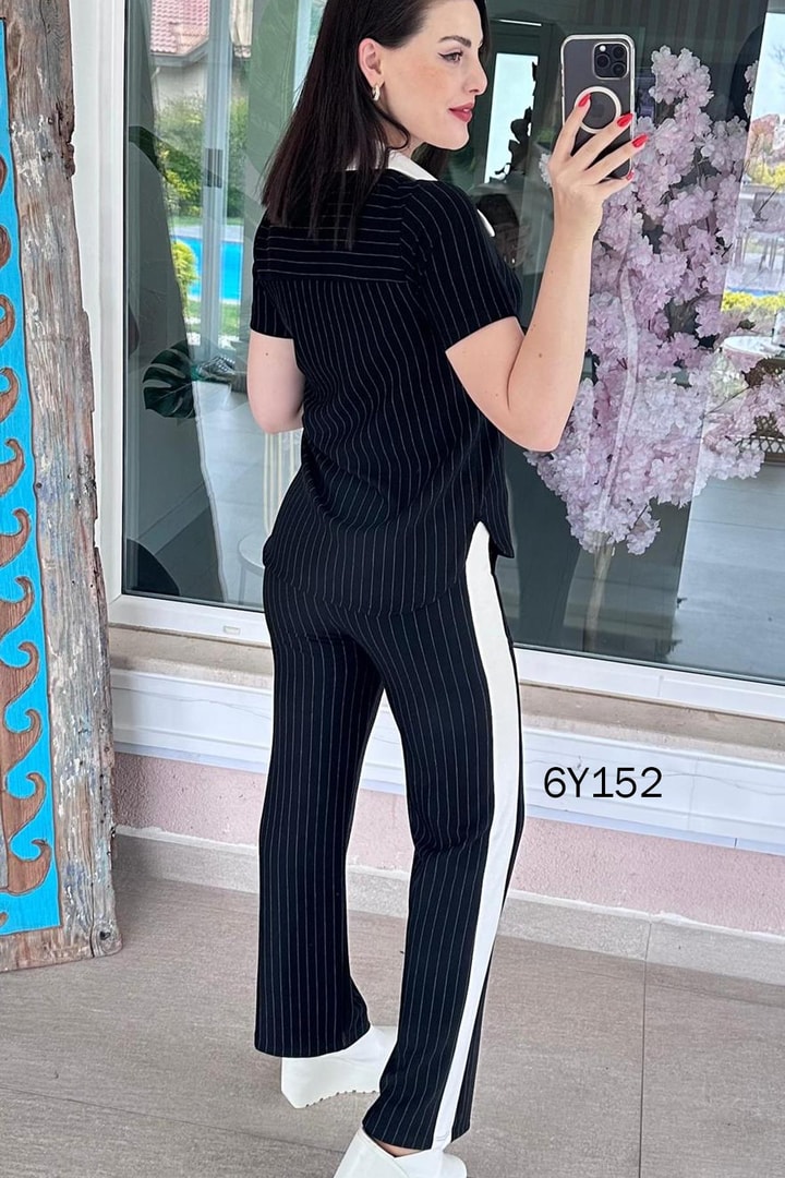 Çıtçıt Detay Çizgili Modal Takım