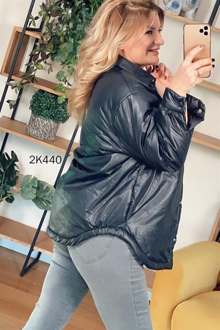 Çıtçıt Düğmeli Şişme Mont