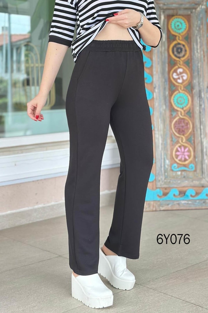 Çizgili Polo Yaka Viskon Takım