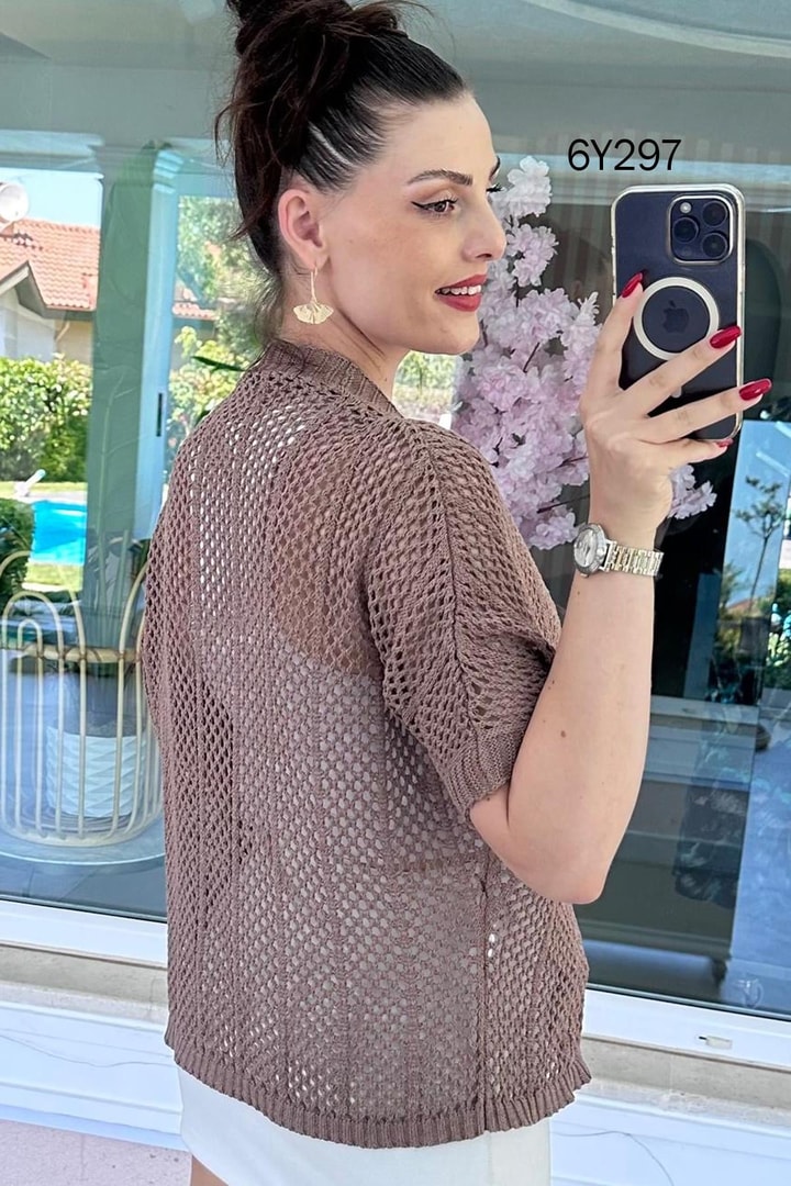 Delikli Triko Hırka