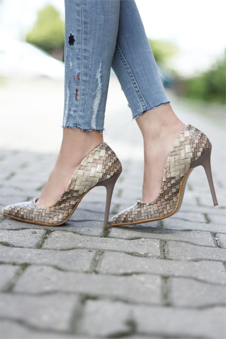 Desenli Stiletto