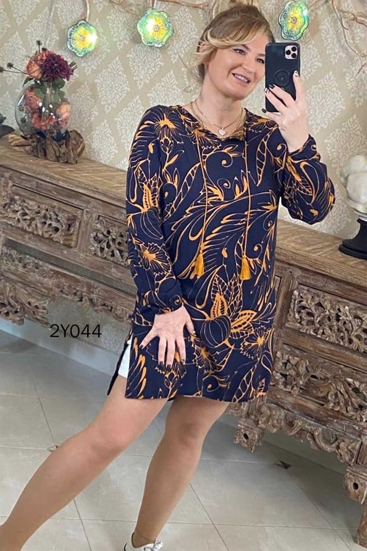 Desenli Tunik Elbise