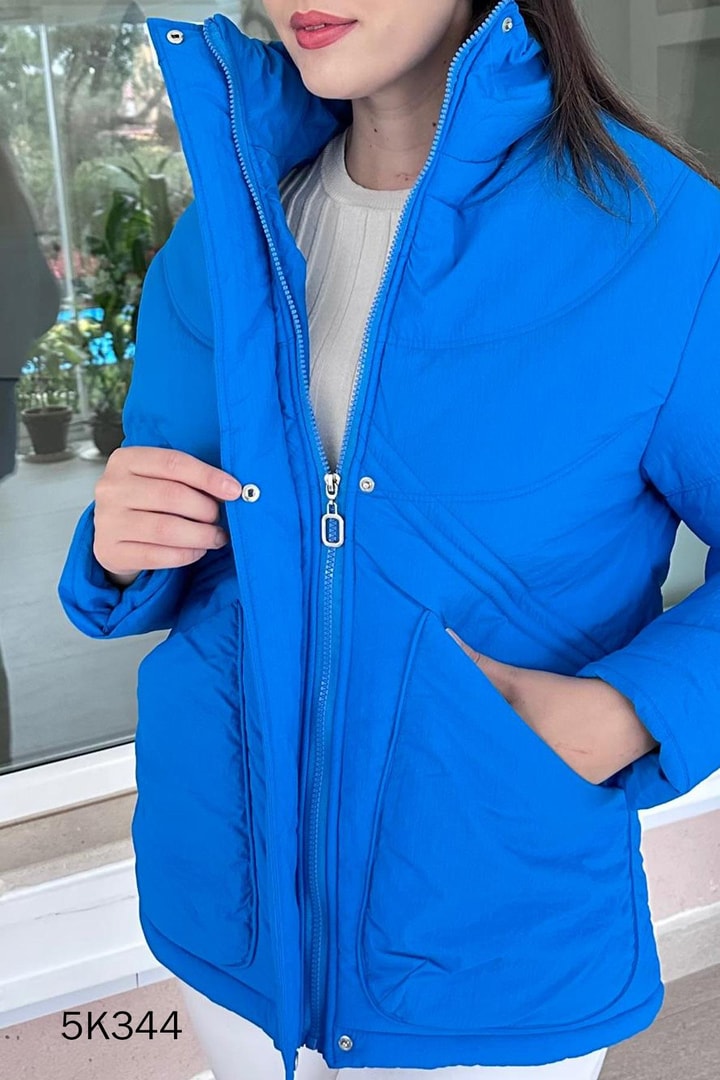 Dik Yaka Şişme Mont