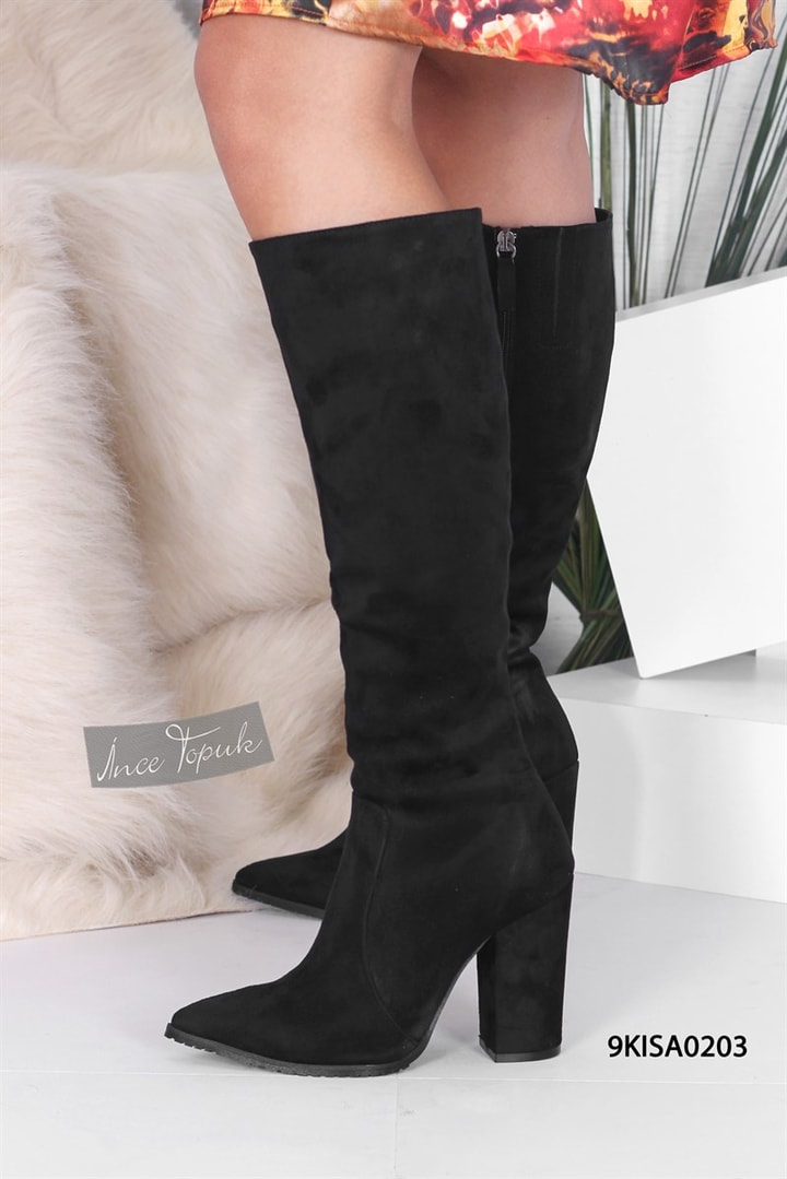 Diz Altı Sivri Burun Çizme