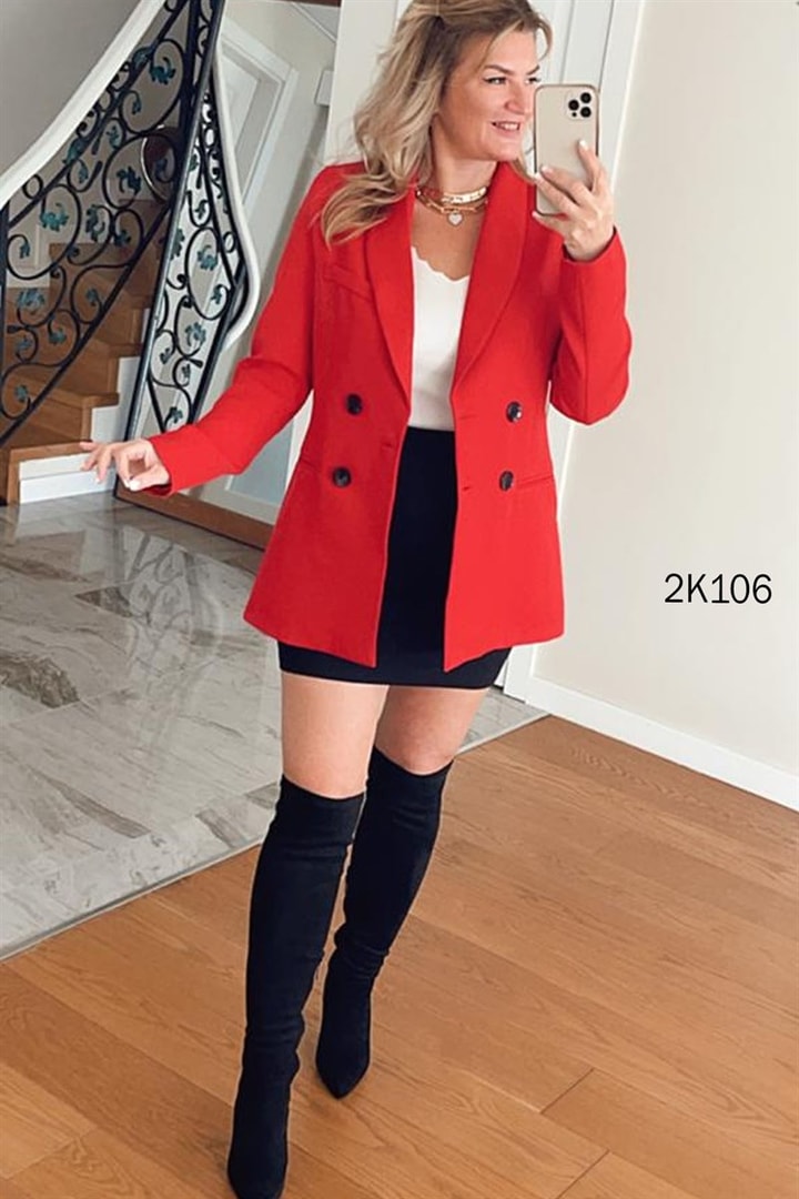 Dört Düğme Blazer Ceket