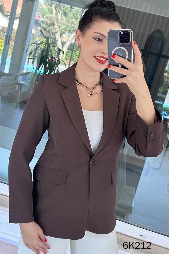 Double Krep Blazer Ceket
