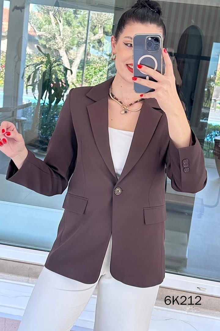 Double Krep Blazer Ceket