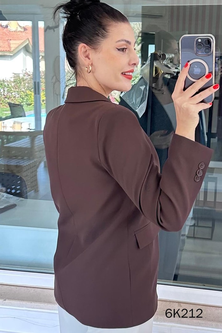 Double Krep Blazer Ceket