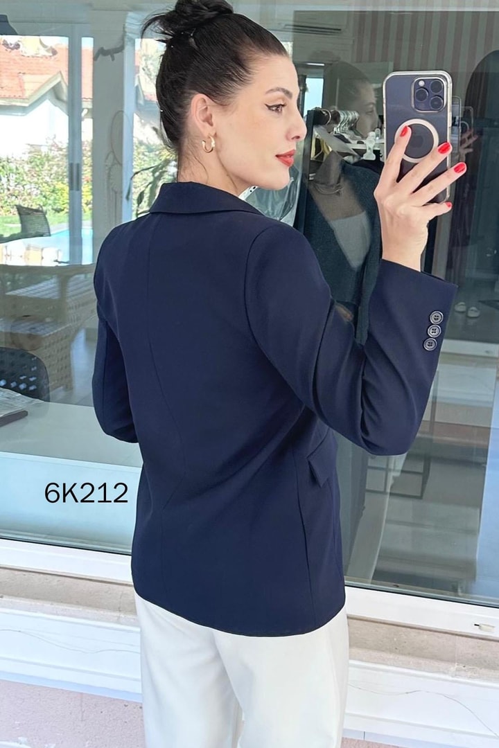 Double Krep Blazer Ceket