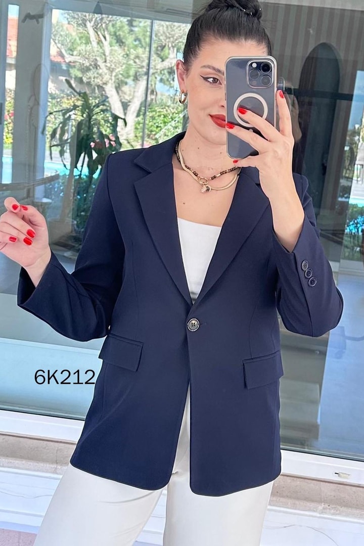 Double Krep Blazer Ceket