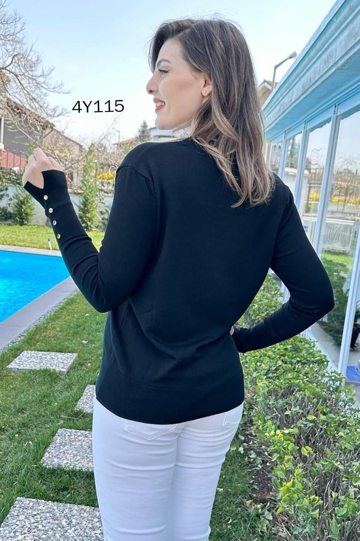 Düğmeli Triko Hırka