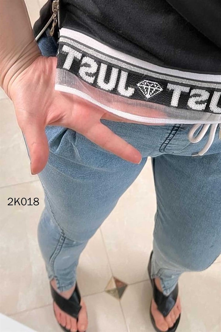 Fermuar Detay İkili Kot Takım