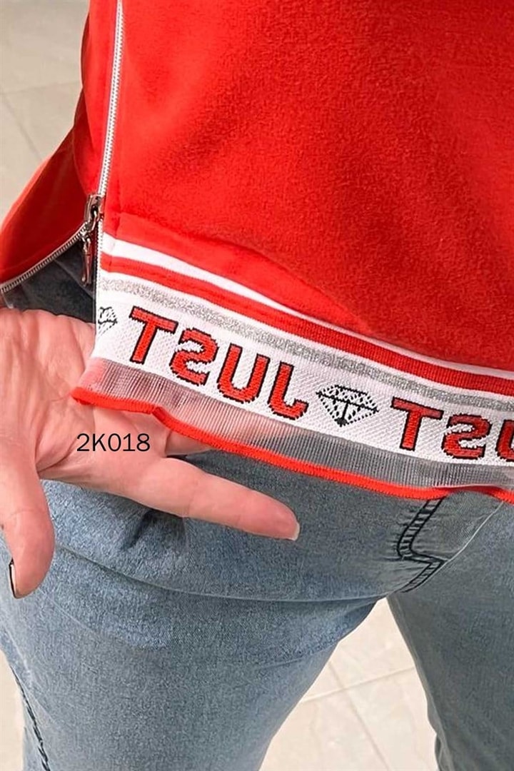 Fermuar Detay İkili Kot Takım
