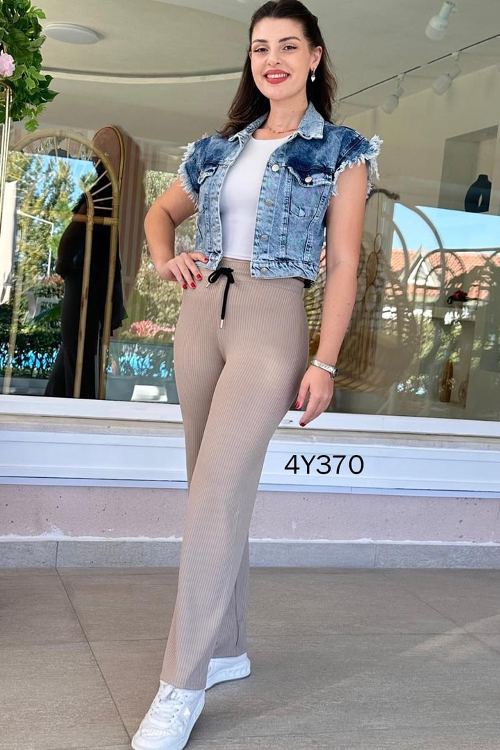 Fitilli Ottoman Diz Yapmaz Pantolon