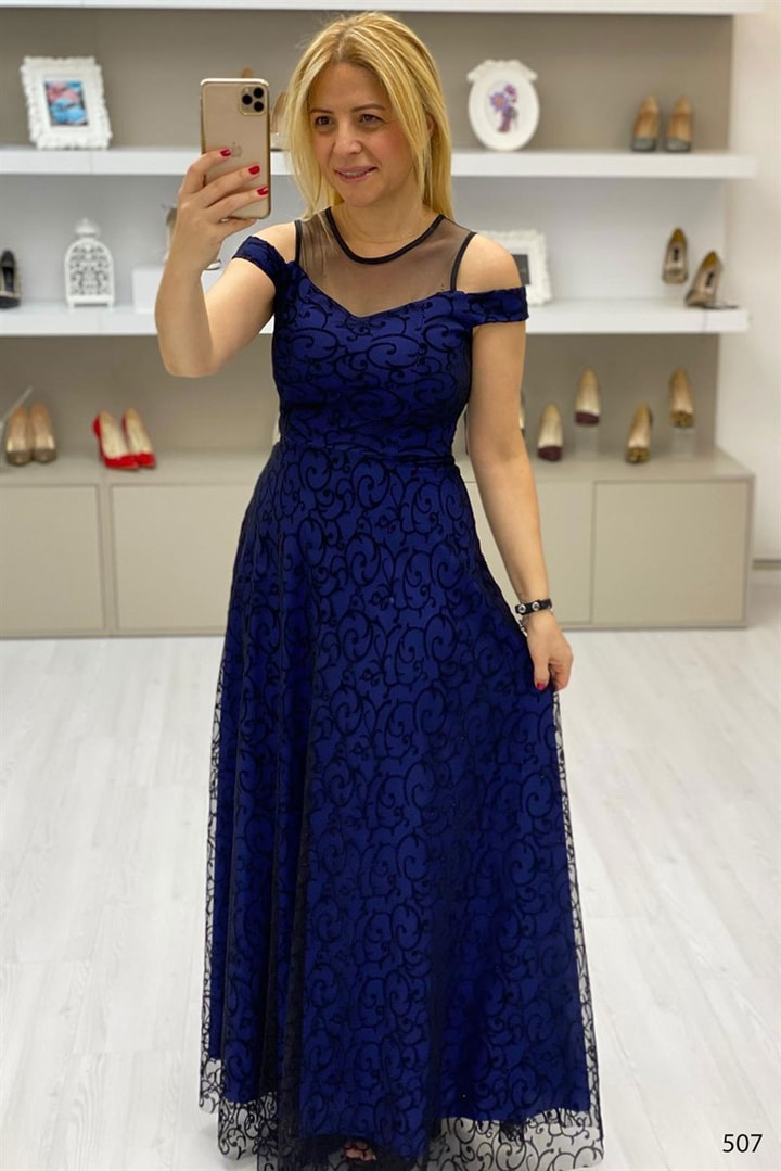 Flok Baskı Elbise