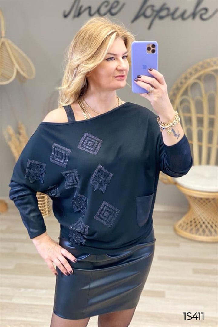 Gül  Baskılı Bluz