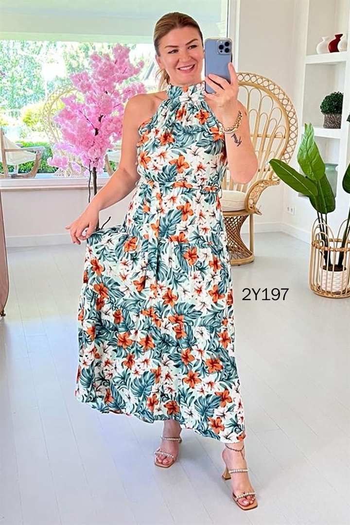 Halter Yaka Elbise
