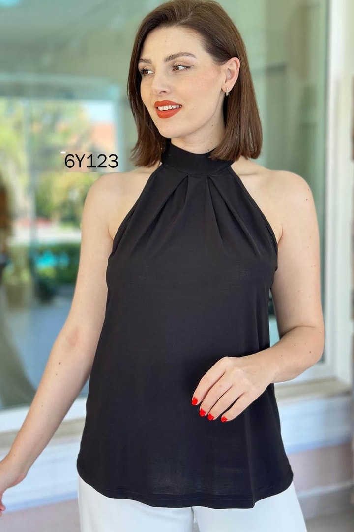 Halter Yaka Sandy Bluz