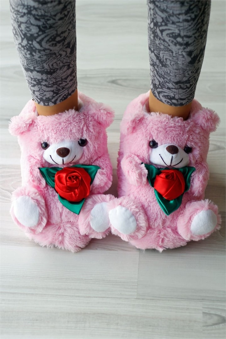 Hayvan Şekilli Peluş Ev Terliği