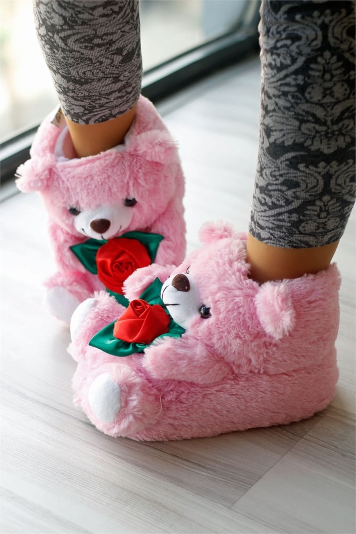 Hayvan Şekilli Peluş Ev Terliği