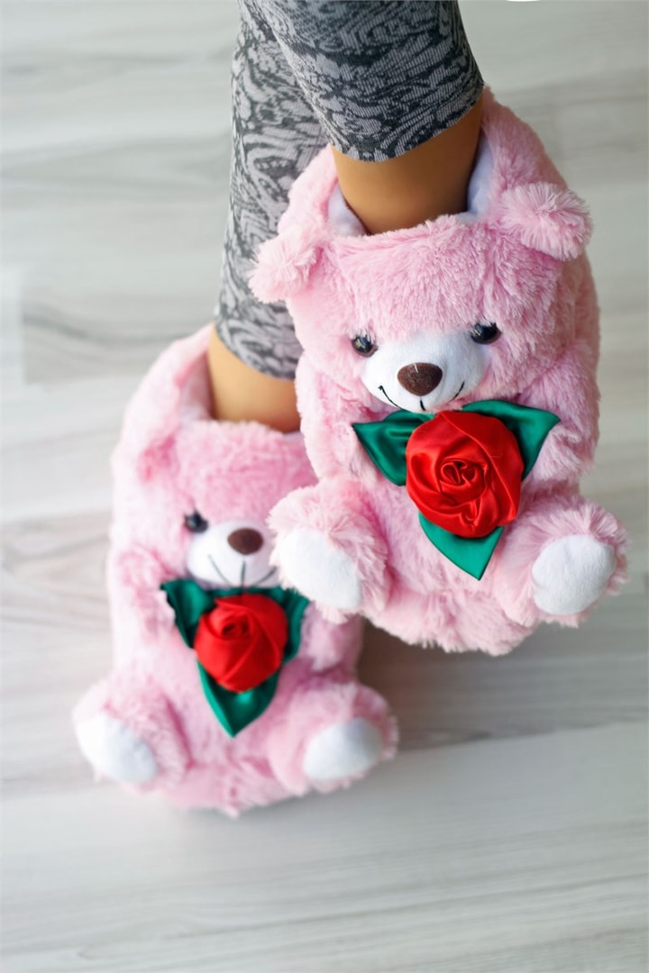 Hayvan Şekilli Peluş Ev Terliği