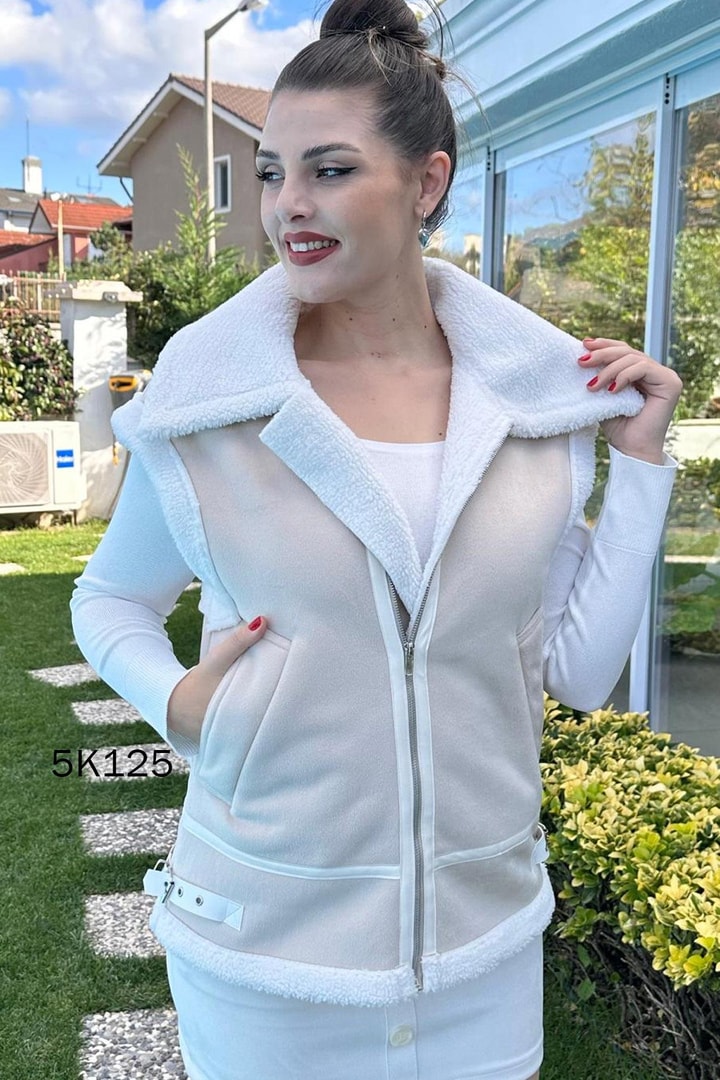 İçi Kürklü Nubuk Yelek