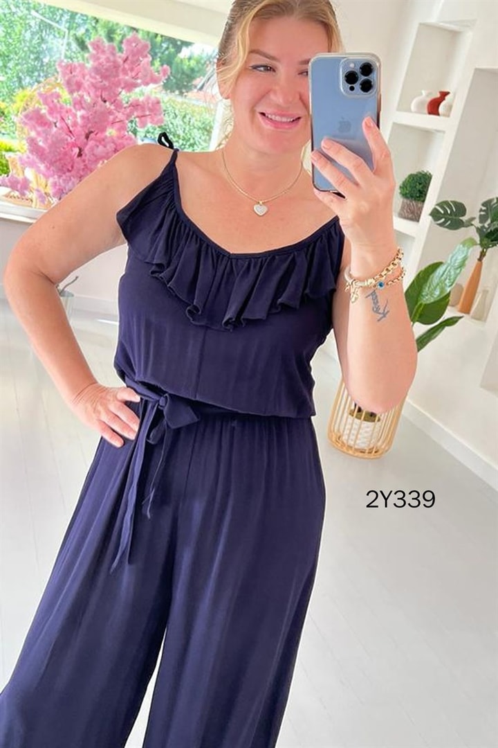 İp Askılı Beli Lastikli Tulum