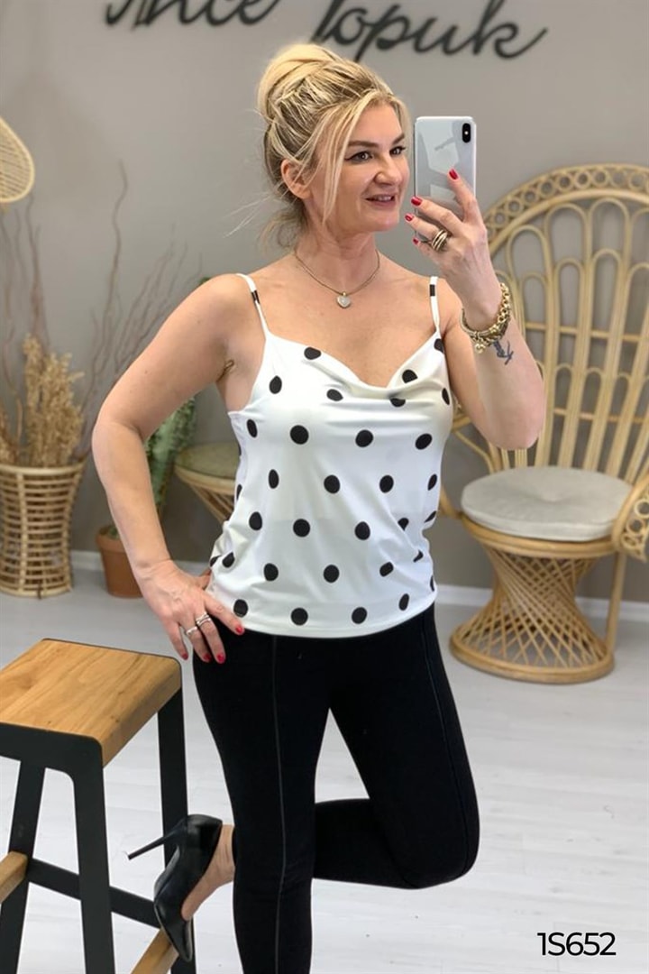 İp Askılı Degaje Bluz