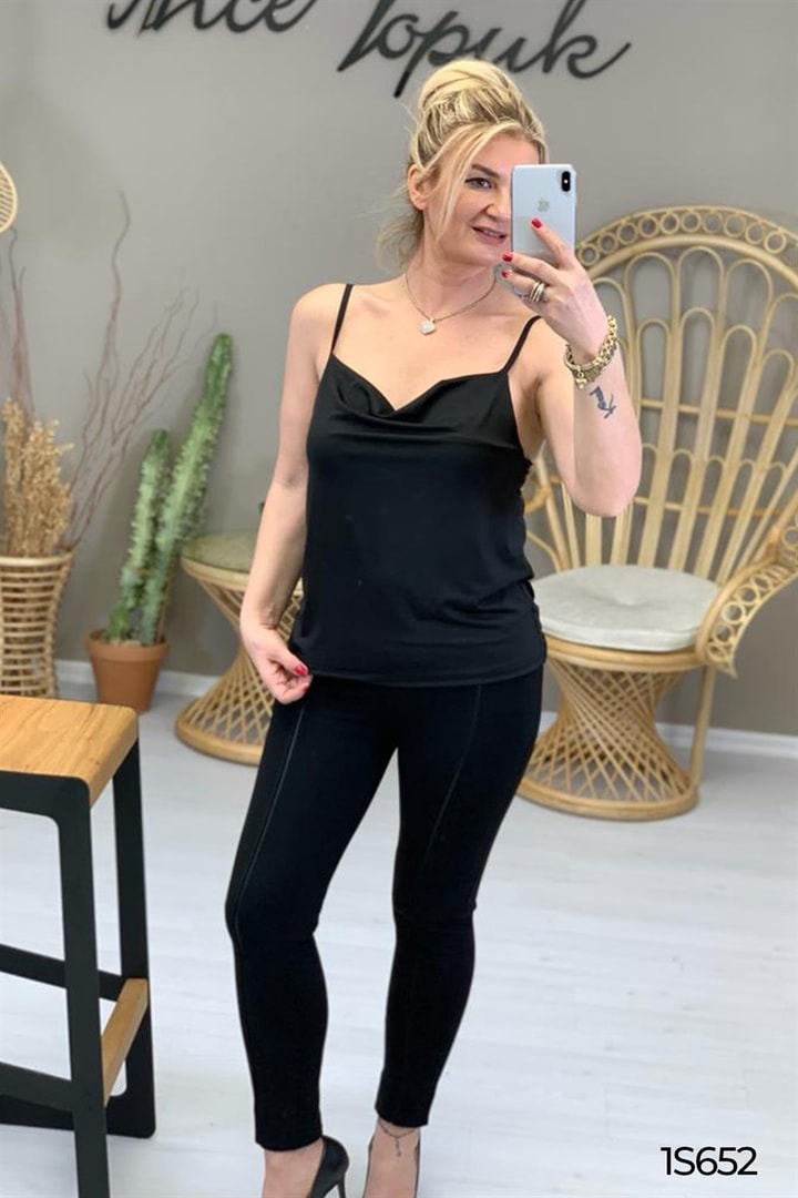 İp Askılı Degaje Bluz