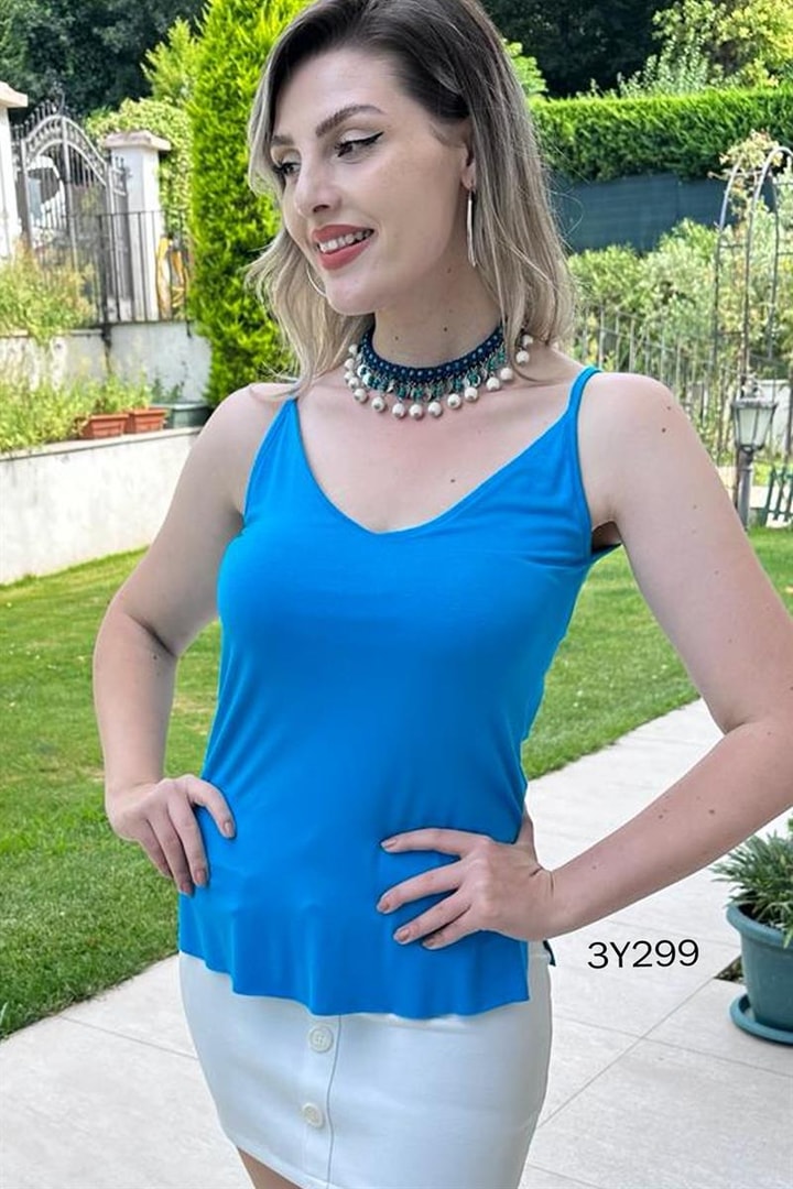 İp Askılı Viskon Bluz
