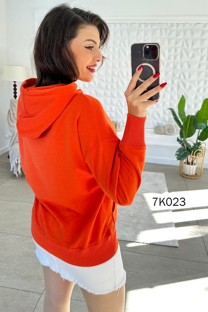 Kanguru Cepli Kapşonlu 2 İplik Sweatshirt