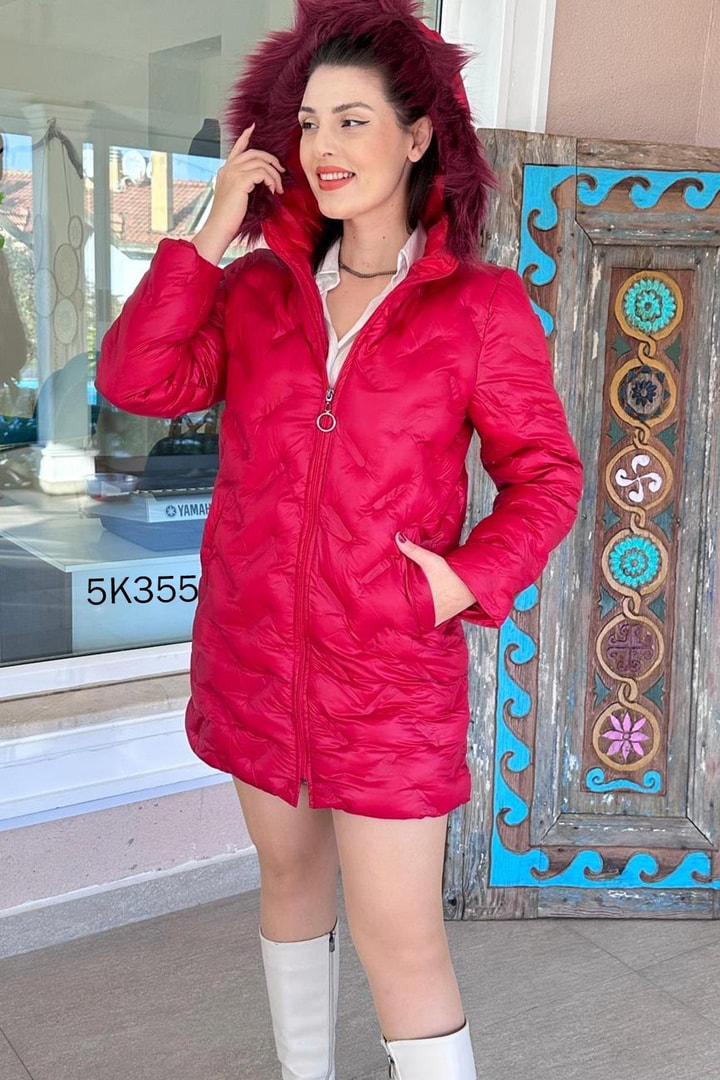Kapşonlu Şişme Mont