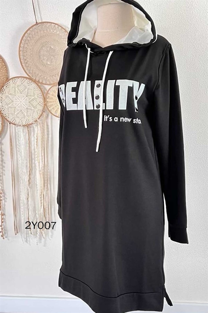 Kapşonlu Sweat Elbise