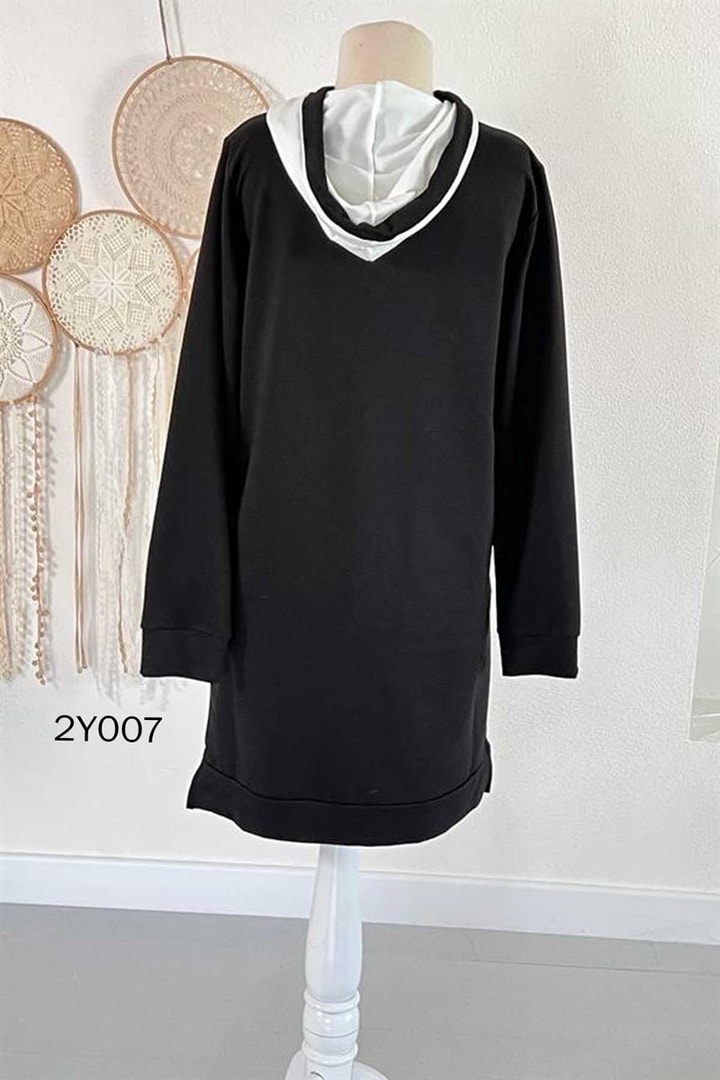 Kapşonlu Sweat Elbise