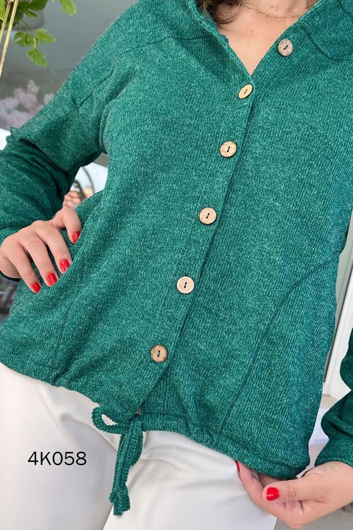 Kapşonlu Triko Hırka