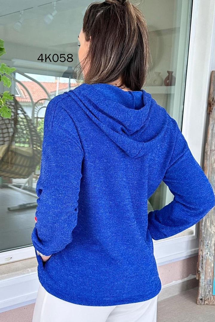 Kapşonlu Triko Hırka