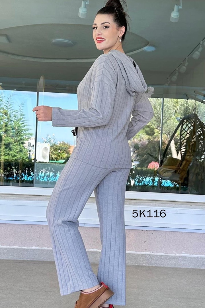 Kapşonlu Yumoş Kaşkorse 2 li Takım
