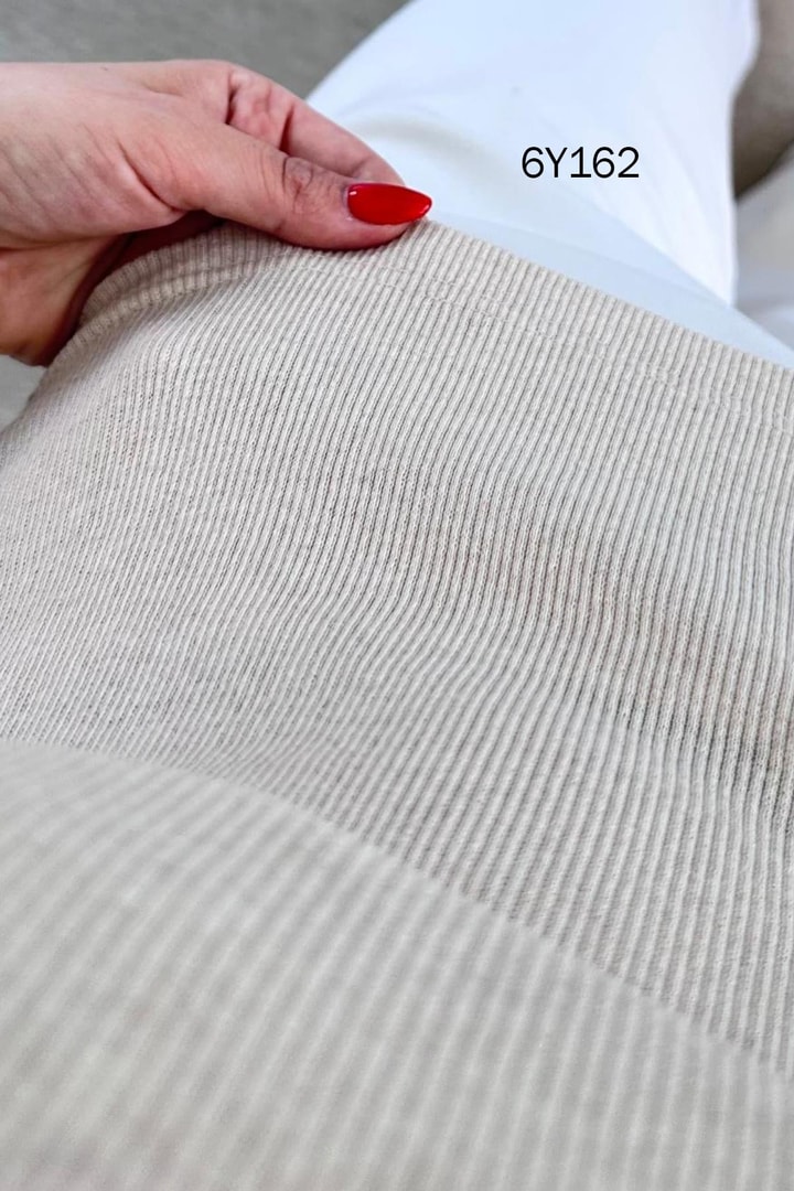 Kare Yaka Fitilli Kaşkorse Tshirt