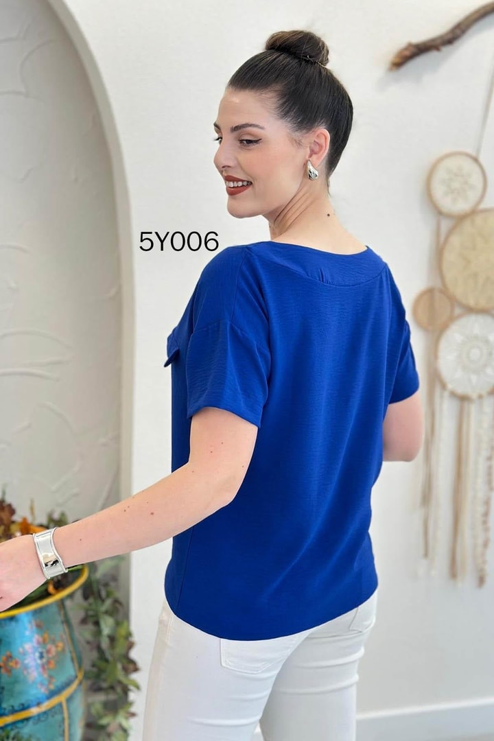 Kayık Yaka Aerobin Bluz